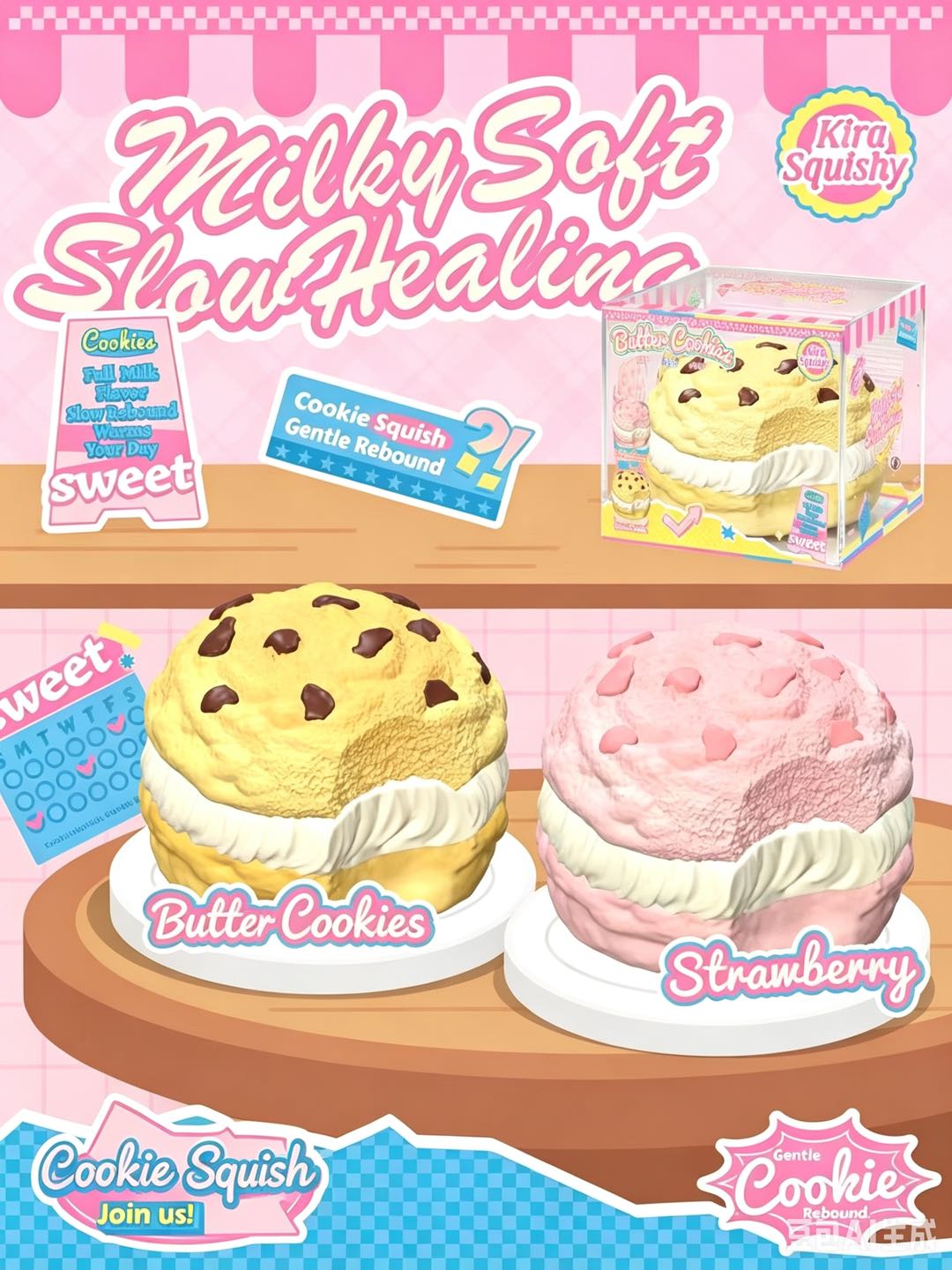 Lisa x Kira Milk Cookie Squishy